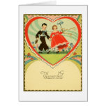 Valentine vintage plein d'esprit et assez avec du  carte de vœux