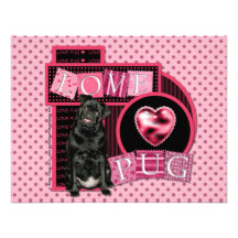 Valentines - carlin d'amour - carlin - Ruffy Invitations
