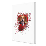 Valentines - clé à mon coeur - beagle toiles tendues