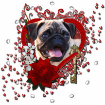 Valentines - clé à mon coeur - carlin découpage en acrylique