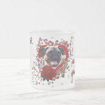 Valentines - clé à mon coeur - carlin tasse