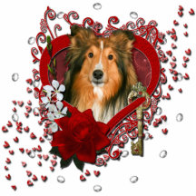 Valentines - clé à mon coeur - Sheltie Photos En Relief