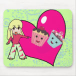 Valentines mignons tapis de souris