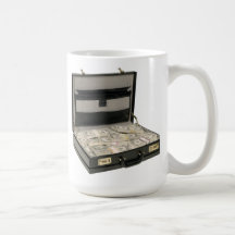 Valise d'argent tasse