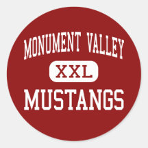 Vallée de monument - mustangs - haute - Kayenta Autocollants Ronds