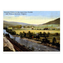 Vallée de Roanoke, cru 1914 de la Virginie Cartes Postales