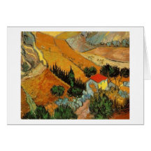Vallée de Van Gogh avec le laboureur (F727) Carte De Vœux