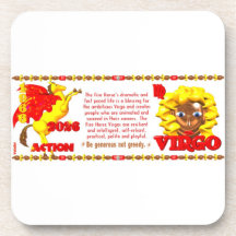 Valxart 1966 Vierge de zodiaque de cheval des 2026 Dessous-de-verre