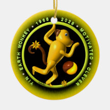 Valxart 1968 2028 zodiaques Lion d'EarthMonkey Ornements De Noël
