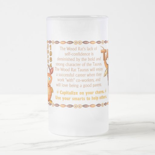 ValxArt 1984 2044 zodiaques de rat en bois de Taur Mugs À Café