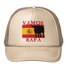 Vamos Rafa avec le drapeau de l'Espagne Casquettes De Camionneur