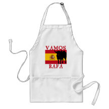 Vamos Rafa avec le drapeau de l'Espagne Tablier
