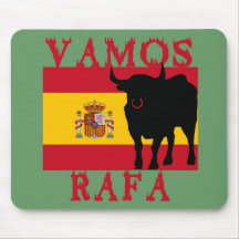 Vamos Rafa avec le drapeau de l'Espagne Tapis De Souris