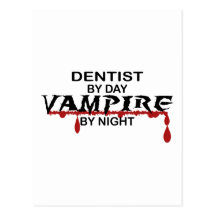 Vampire de dentiste par nuit cartes postales