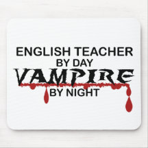 Vampire de professeur d'Anglais par nuit Tapis De Souris
