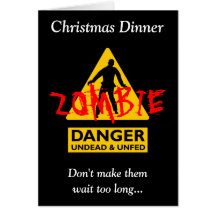 Vampires de zombi et Noël Unfed Carte De Vœux