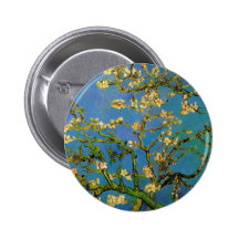 Van Gogh ; Arbre d'amande de floraison, fleurs vin Badges Avec Agrafe