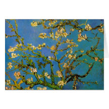 Van Gogh ; Arbre d'amande de floraison, fleurs vin Cartes De Vœux