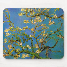 Van Gogh ; Arbre d'amande de floraison, fleurs vin Tapis De Souris