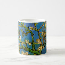 Van Gogh ; Arbre d'amande de floraison, fleurs vin Tasse