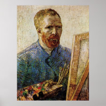 Van Gogh ; Autoportrait devant le chevalet Posters