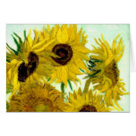 Van Gogh : Beaux-arts de cru de tournesols du vase Cartes