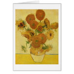 Van Gogh : Beaux-arts de cru de tournesols du vase Cartes De Vœux