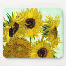 Van Gogh : Beaux-arts de cru de tournesols du vase Tapis De Souris