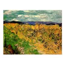 Van Gogh ; Bleuets de champ de blé, ferme vintage Cartes Postales