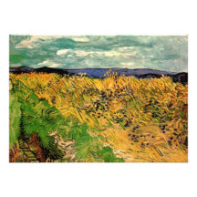 Van Gogh ; Bleuets de champ de blé, ferme vintage Invitations Personnalisées