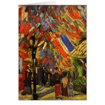 Van Gogh célébration du 14 juillet à Paris (F222) Carte De Vœux