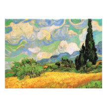 Van Gogh ; Cyprès du champ de blé W chez Haute Gal Invitations Personnalisables