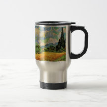 Van Gogh ; Cyprès du champ de blé W chez Haute Gal Tasse