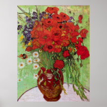 Van Gogh ; La vie toujours : Pavots et marguerites Poster