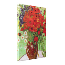 Van Gogh ; La vie toujours : Pavots et marguerites Toile Tendue