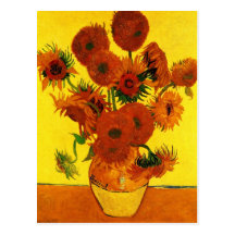 Van Gogh ; La vie toujours : Vase avec 15 tourneso Carte Postale