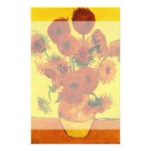 Van Gogh ; La vie toujours : Vase avec 15 tourneso Papier À Lettre Personnalisé