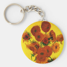 Van Gogh ; La vie toujours : Vase avec 15 tourneso Porte-clés