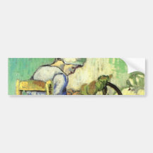Van Gogh, le fileur, art vintage d'impressionisme Adhésifs Pour Voiture