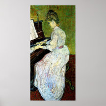 Van Gogh ; Marguerite des prés Gachet au piano, ar Posters