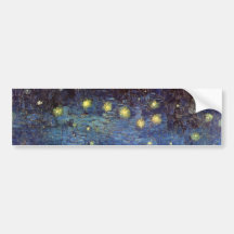 Van Gogh ; Nuit étoilée au-dessus du Rhône, art vi Adhésif Pour Voiture