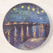 Van Gogh ; Nuit étoilée au-dessus du Rhône, art vi Dessous De Verres