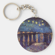 Van Gogh ; Nuit étoilée au-dessus du Rhône, art vi Porte-clés