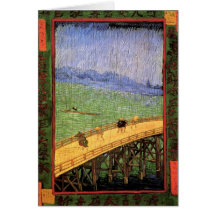Van Gogh - pont de Japonaiserie sous la pluie Carte