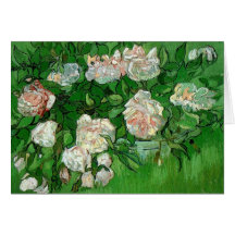 Van Gogh ; Roses roses, de cru toujours art de la  Carte De Vœux