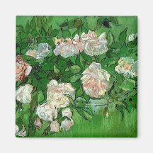 Van Gogh ; Roses roses, de cru toujours art de la  Magnets Pour Réfrigérateur