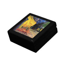Van Gogh ; Terrasse de café la nuit, beaux-arts vi Boîte À Souvenirs