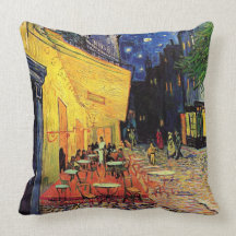 Van Gogh ; Terrasse de café la nuit, beaux-arts vi Oreiller