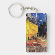 Van Gogh ; Terrasse de café la nuit, beaux-arts vi Porte-clé