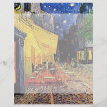 Van Gogh ; Terrasse de café la nuit, beaux-arts vi Prospectus En Couleur